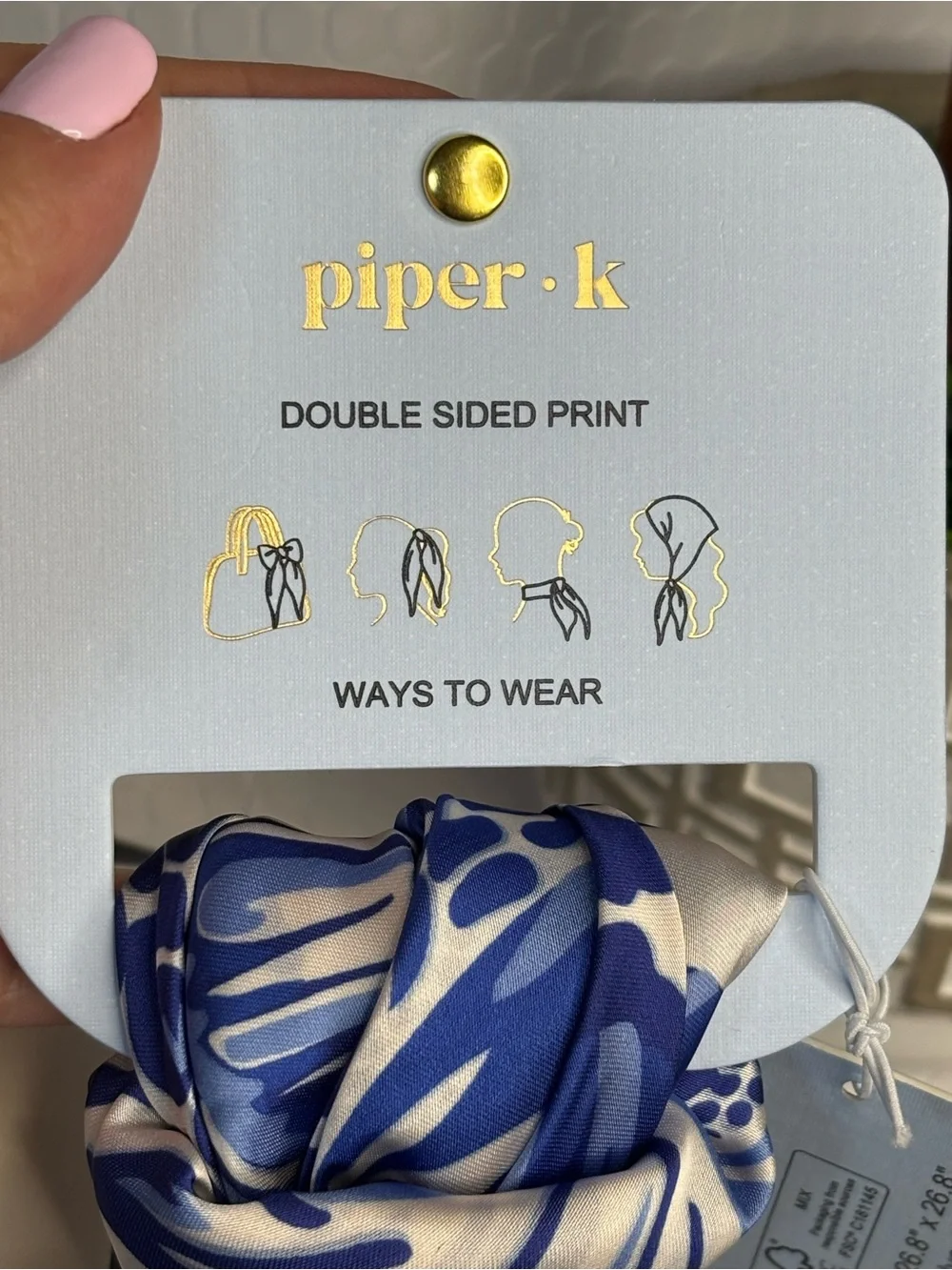 Tory Burch Drop Earrings with Blue Crystals and Pearls and Fashion Scarf NWT